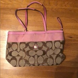 Coach Signature Stripe Tote